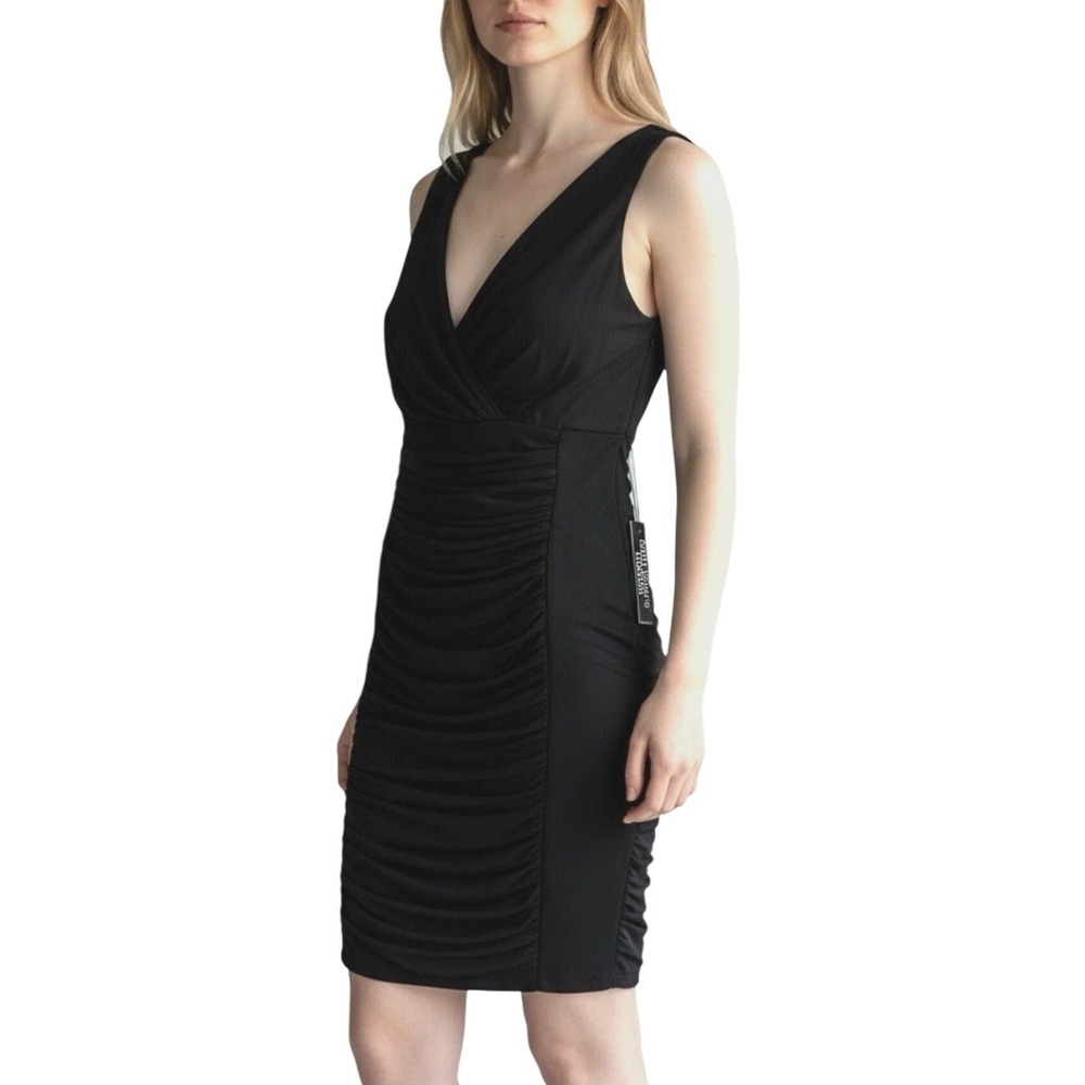 NWT White House Black Market Sleeveless Ruched Sheath Dress Party Size 12 Formal